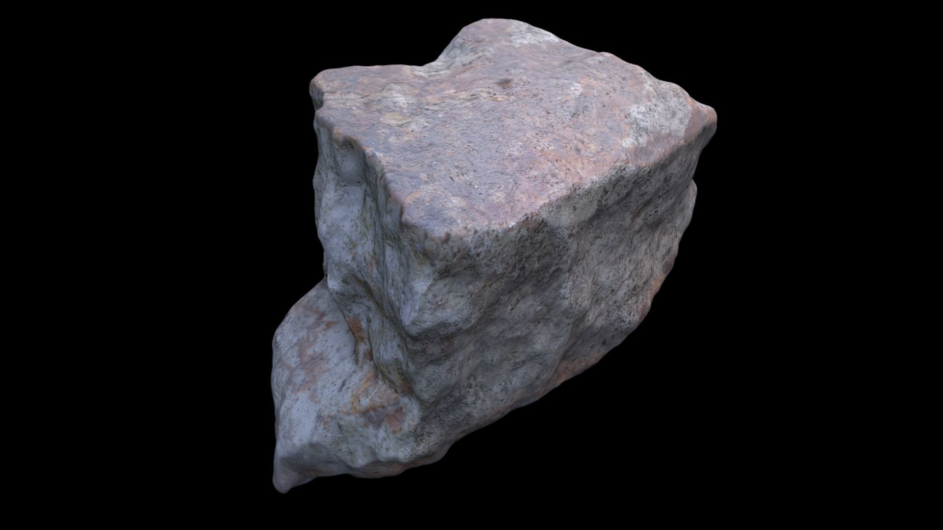 Stone rock 3D model_2