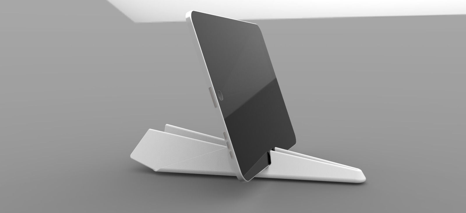 Paper Plane Phone and Tablet Stand 3D model_1