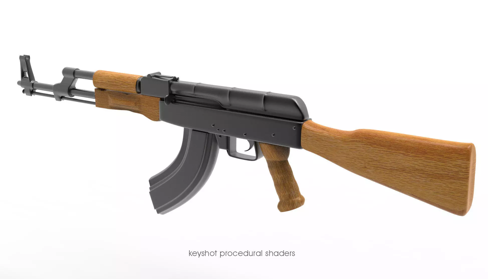 AK-47 rifle Free low-poly 3D model