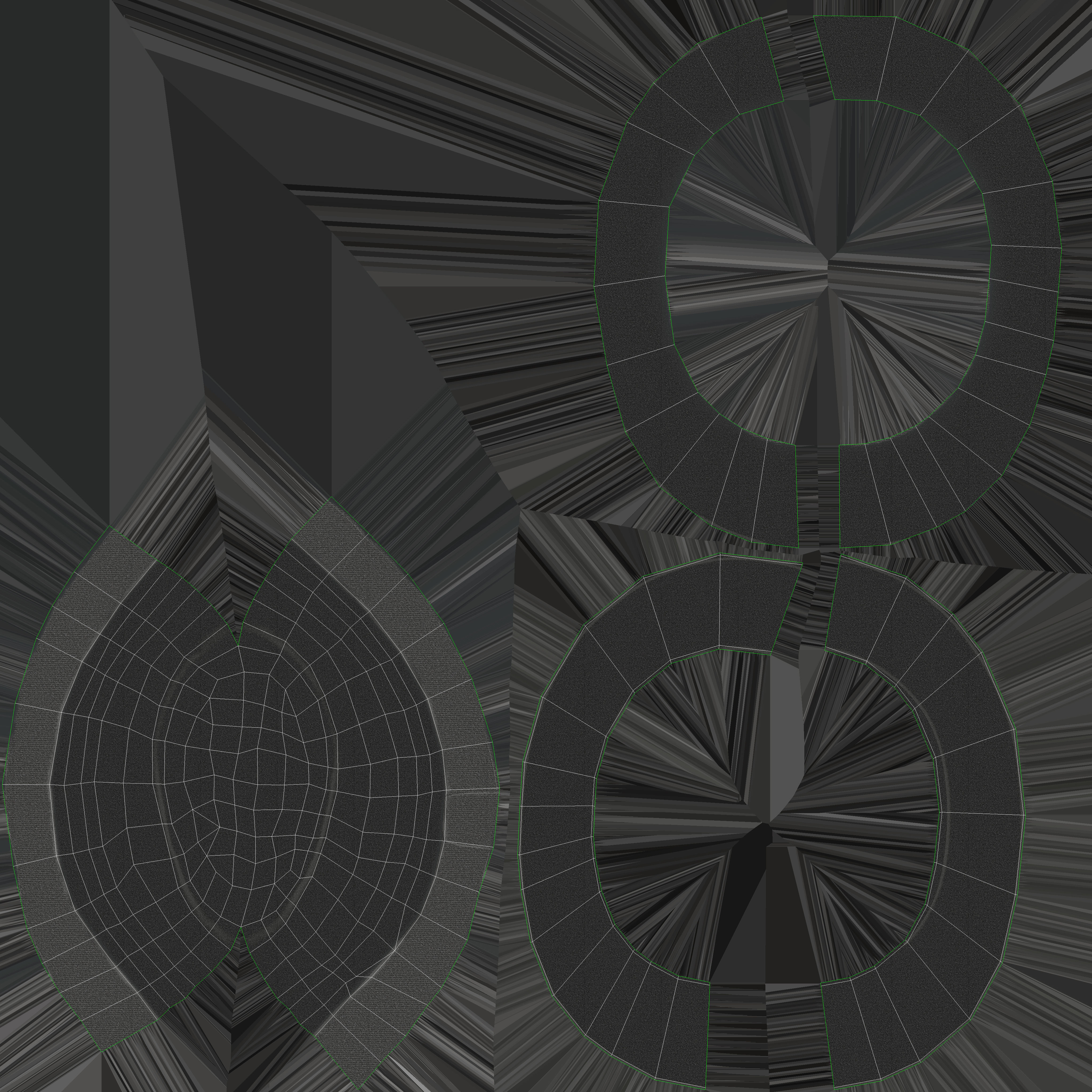 Classical hat Low-poly 3D model_11