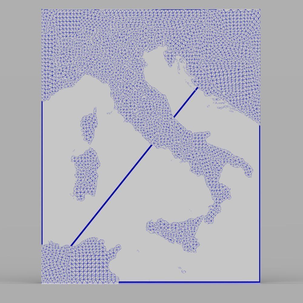 Italy With Provinces Map for 3ds and obj 3D model_5