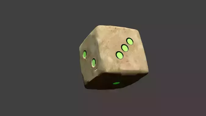 Bone Dice Emerald