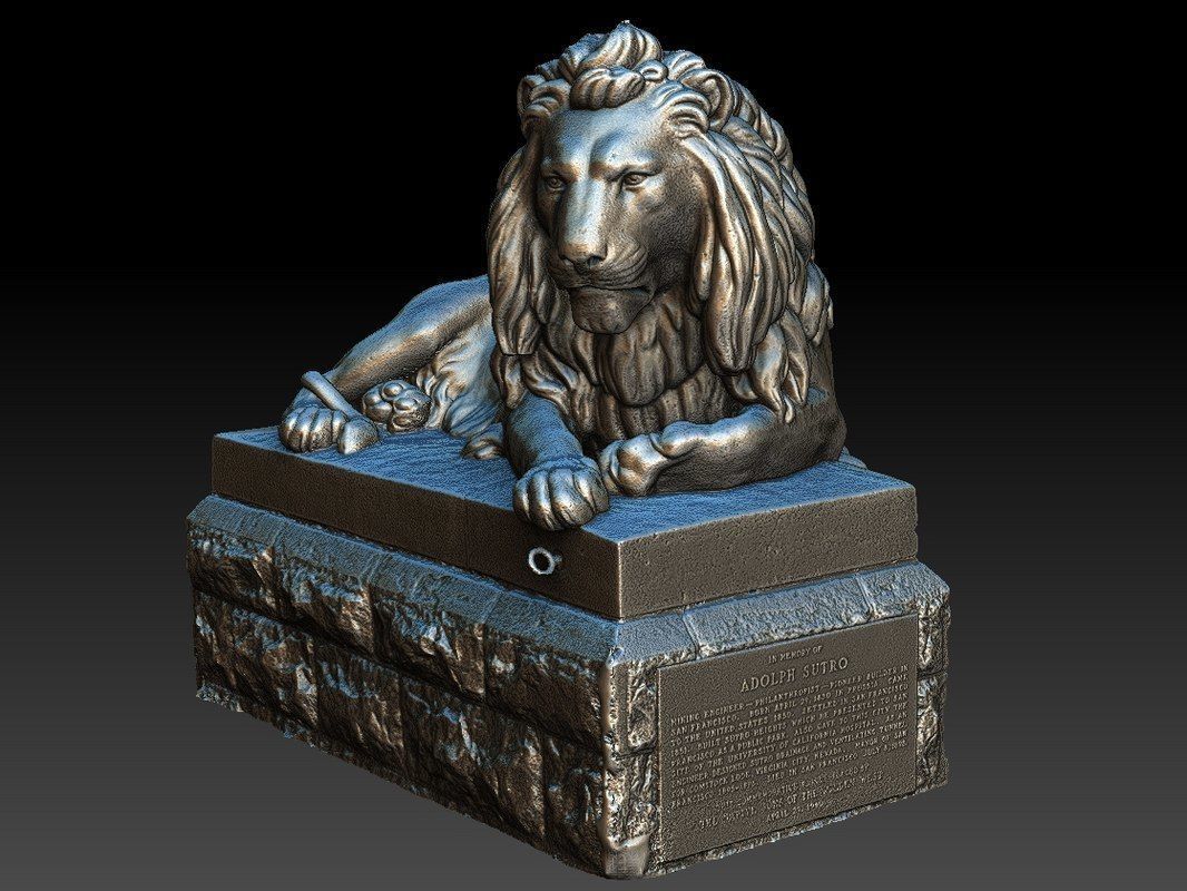 Sutro Heights Lion 3D model_13