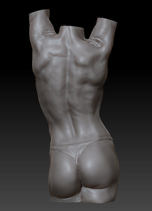 Female anatomy figure study 3D model_4