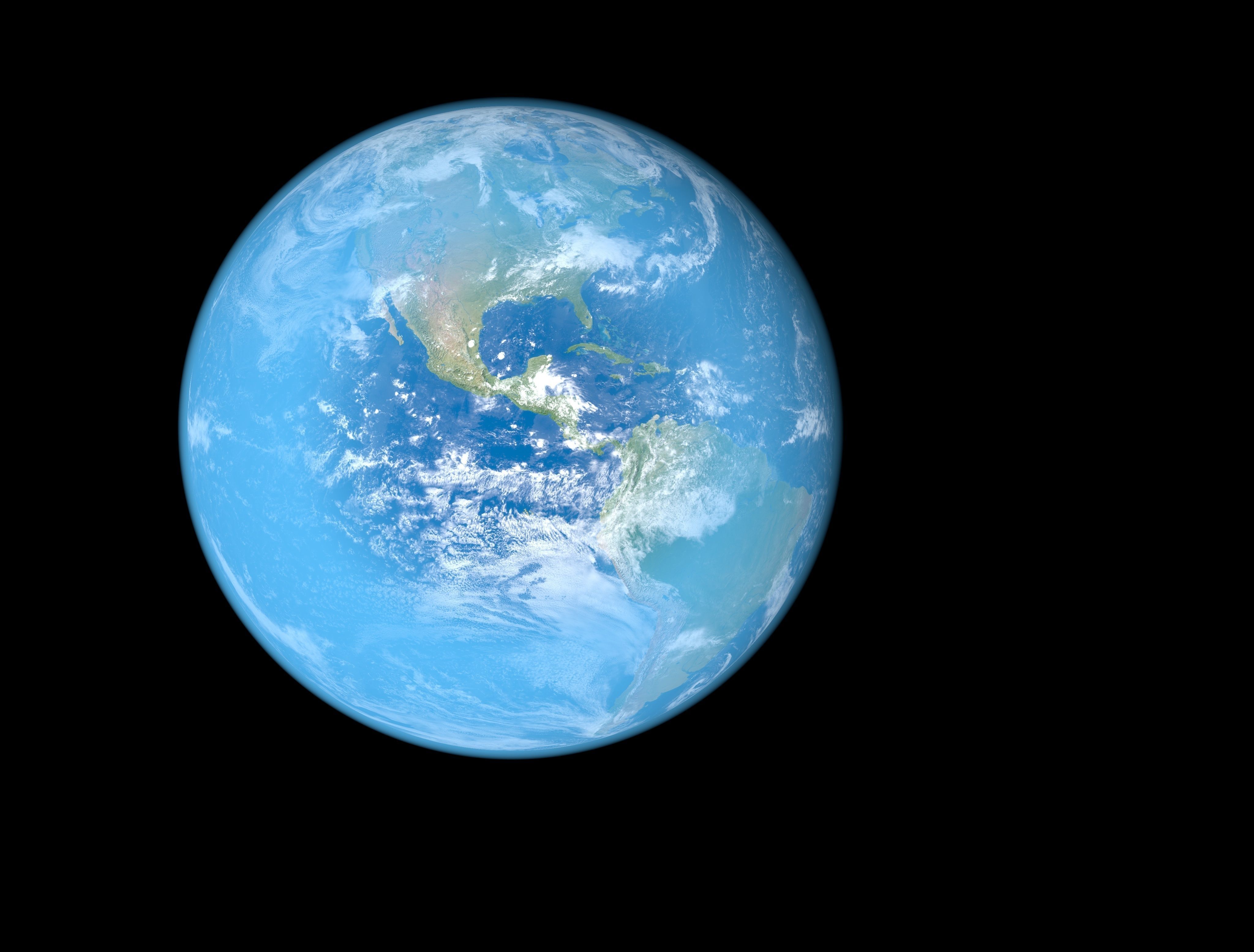the earth from space - 3D model_5