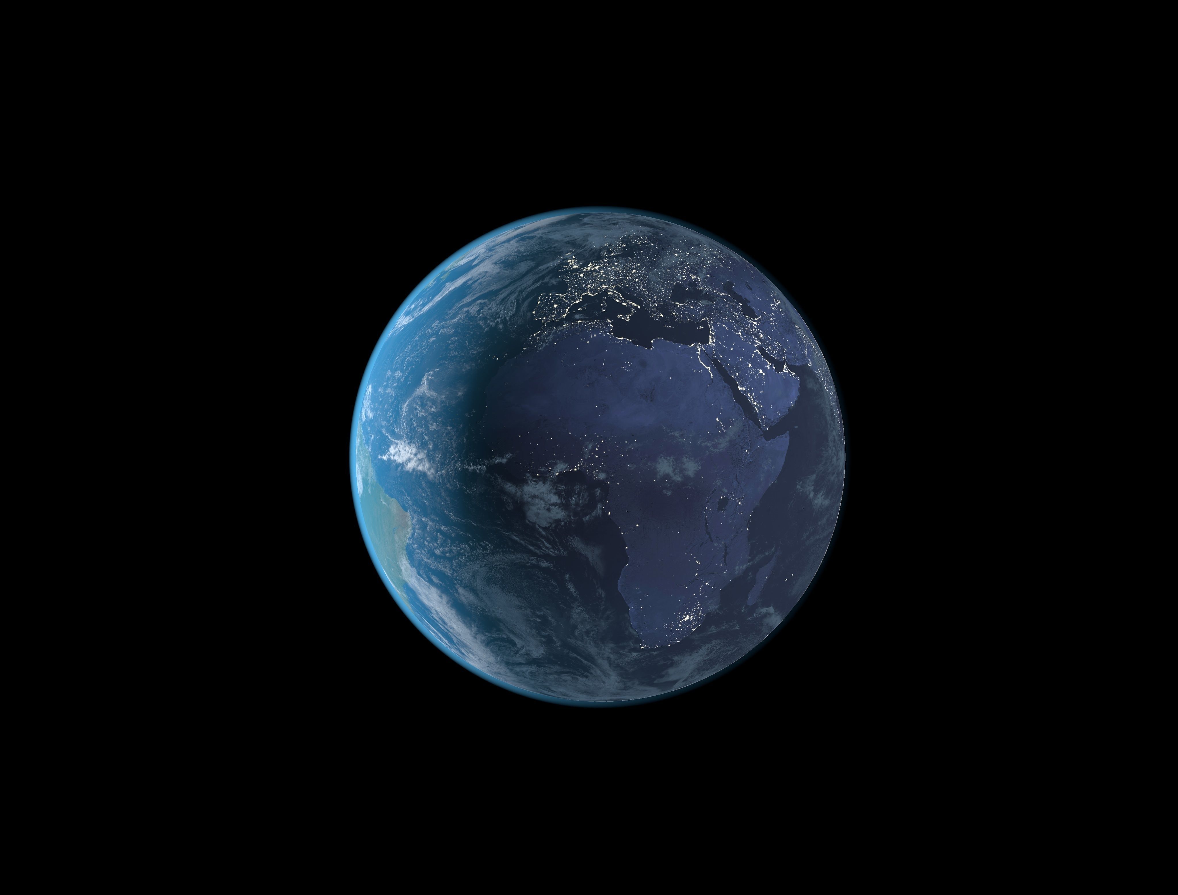 the earth from space - 3D model_1