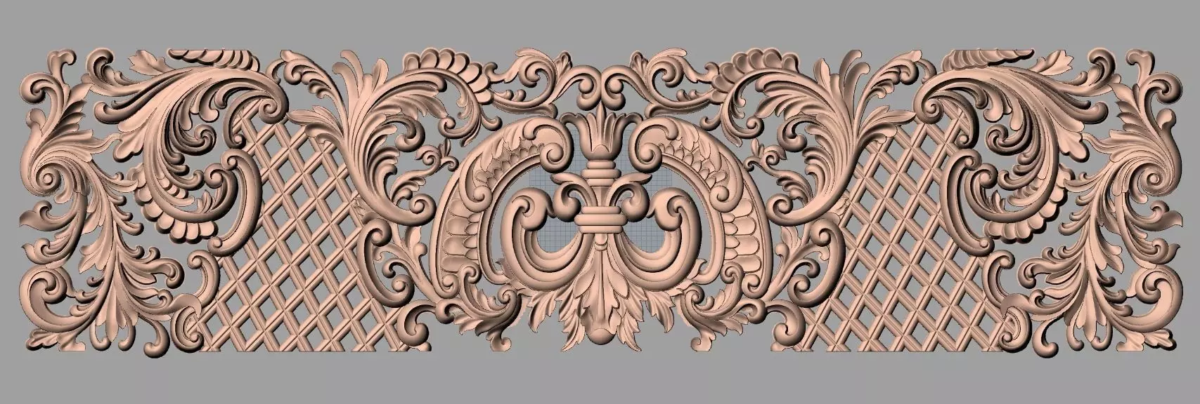 Bed flower 3D relief STL model used for CNC router E036 3D model_0