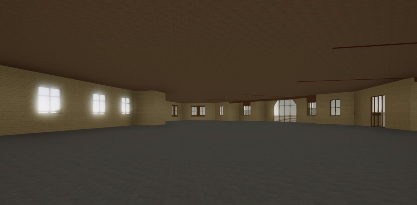 Commercial Street entrance building Low-poly 3D model_7