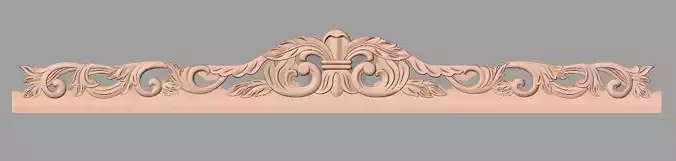 Furniture decorative flower 3D STL model for CNC carving E044