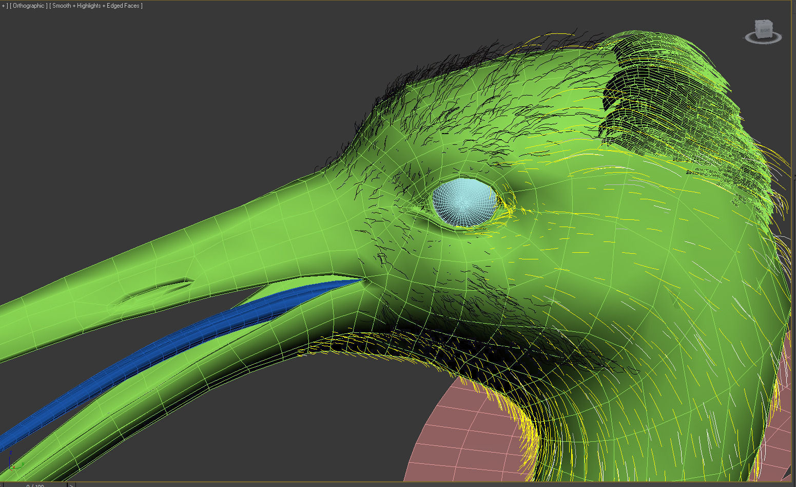 Crane Bird 3D model_14