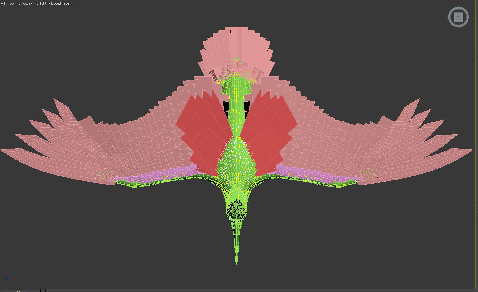 Crane Bird 3D model_11