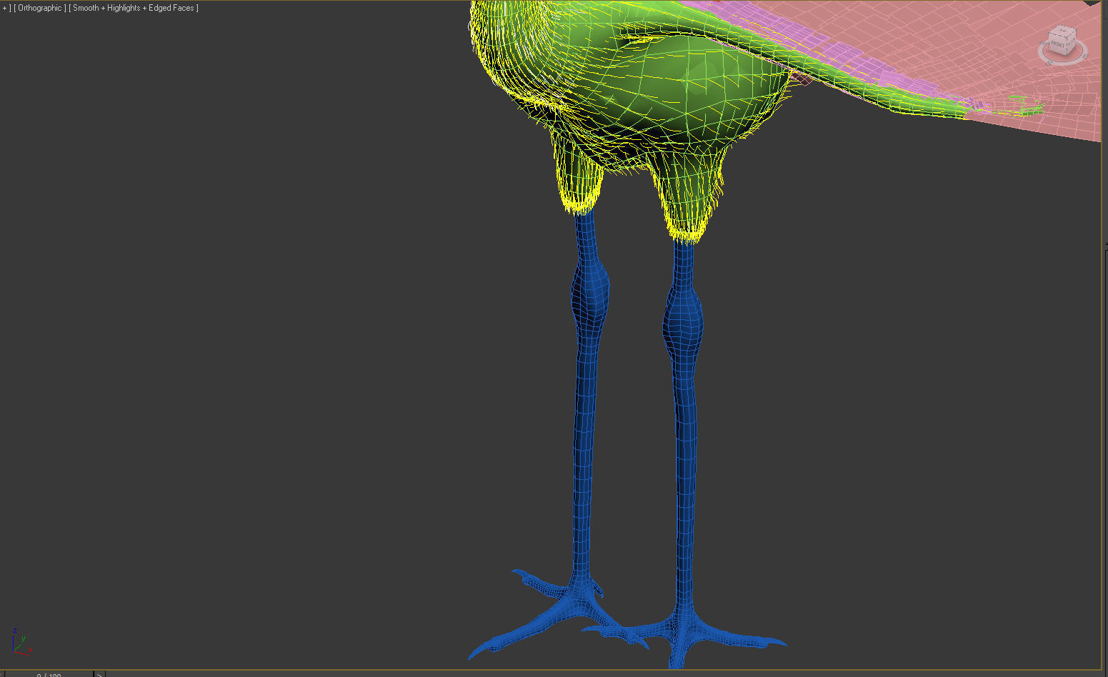Crane Bird 3D model_12