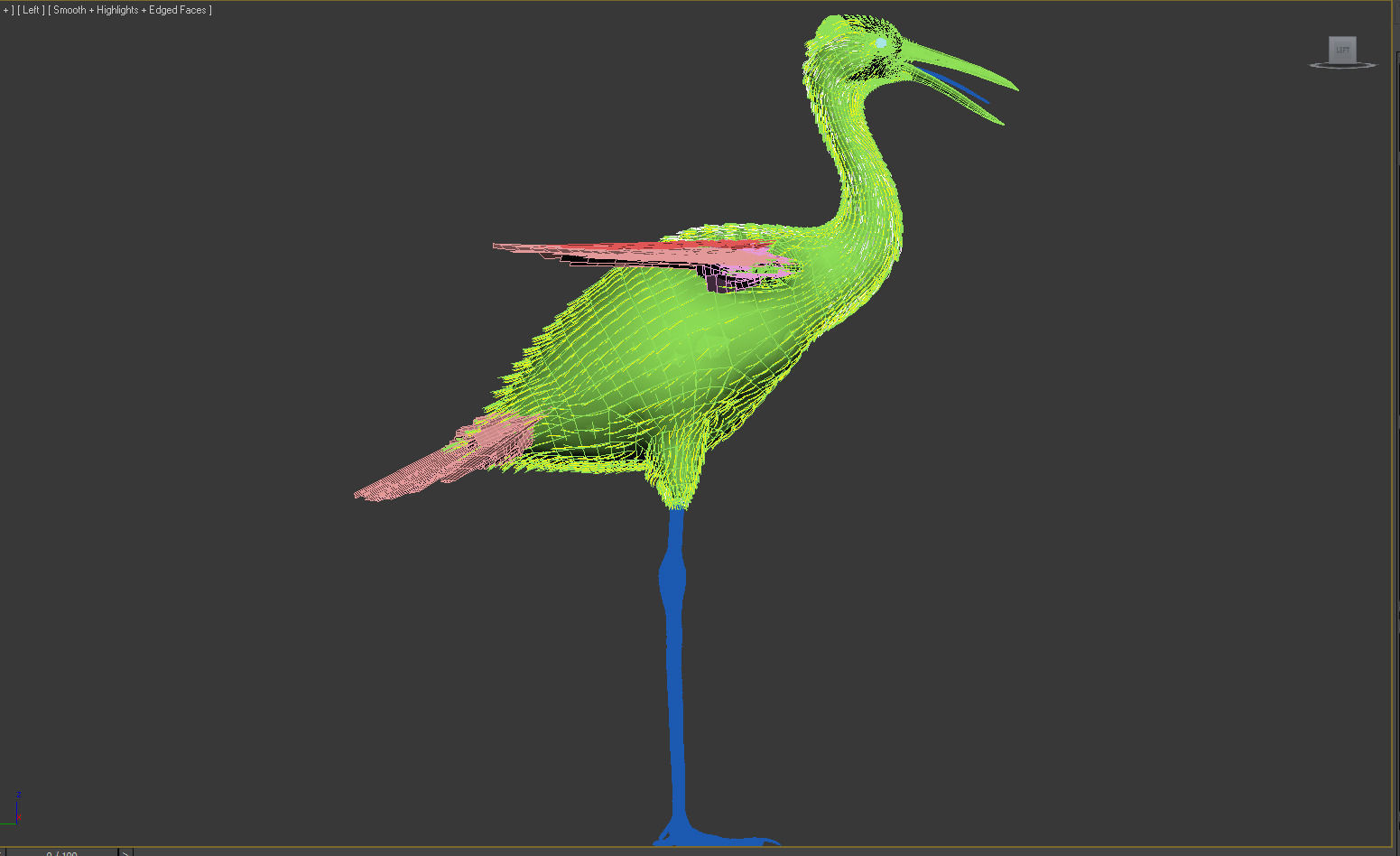 Crane Bird 3D model_10