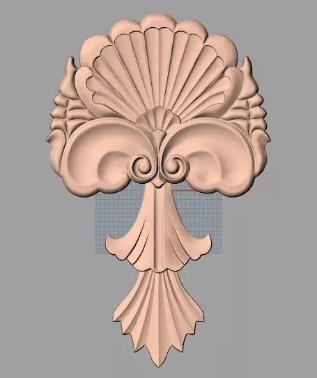 European style flower 3D relief STL Model for cnc engraving E062 3D model_0