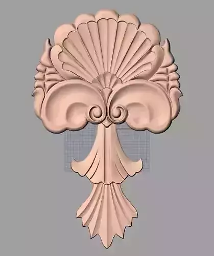 European style flower 3D relief STL Model for cnc engraving E062