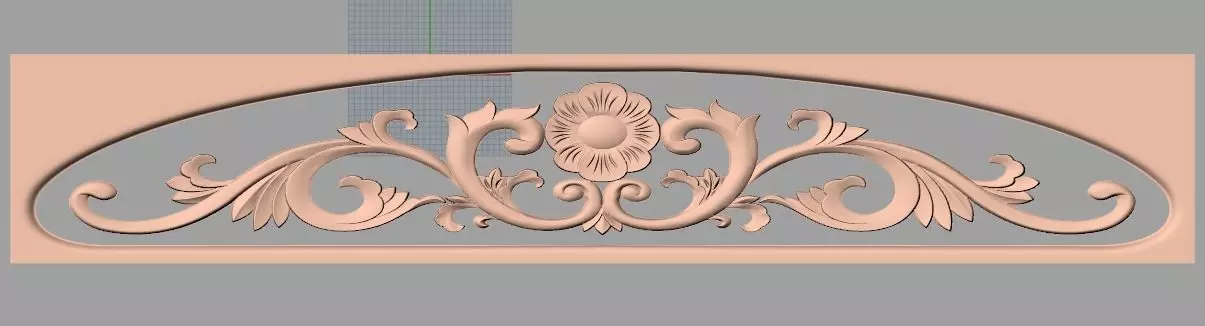 European style flower 3D relief STL Model for cnc engraving E063 3D model_0