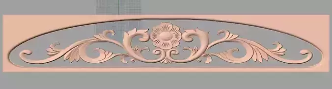 European style flower 3D relief STL Model for cnc engraving E063