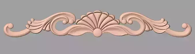 European style flower 3D relief STL Model for cnc engraving E064