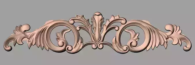 European style flower 3D relief STL Model for cnc engraving E065