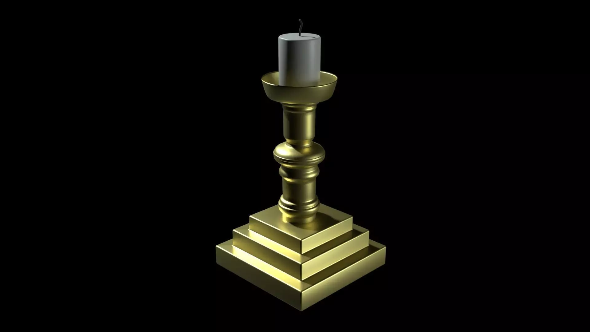 Church Candle V2 Low-poly 3D model