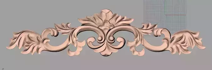 European style flower 3D relief STL Model for cnc engraving E072