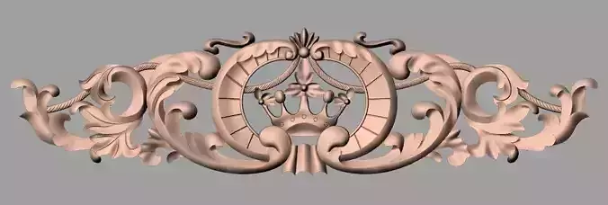 European style flower 3D relief STL Model for cnc engraving E073