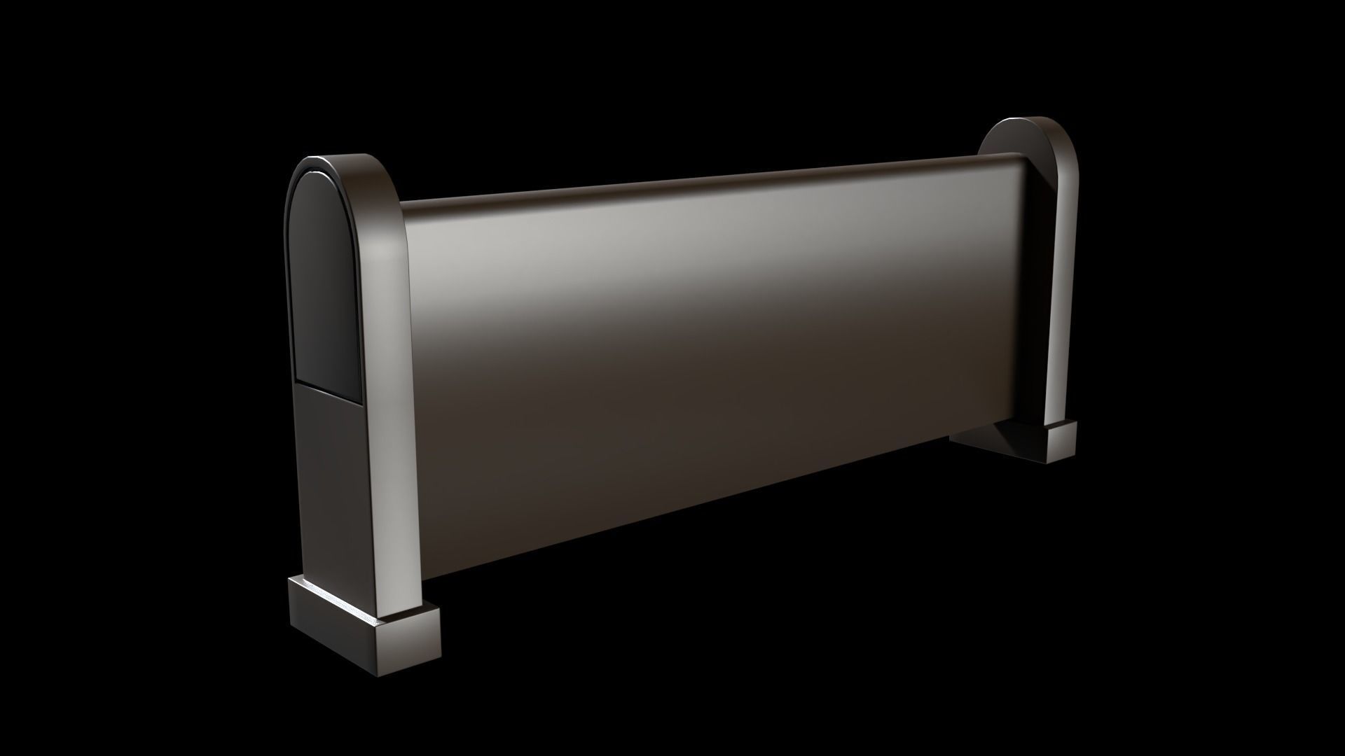 Church Pew Set Low-poly 3D model_8