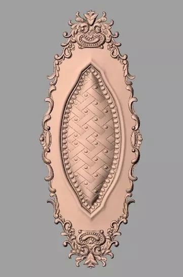 European style flower 3D relief STL Model for cnc engraving E080 3D model_0