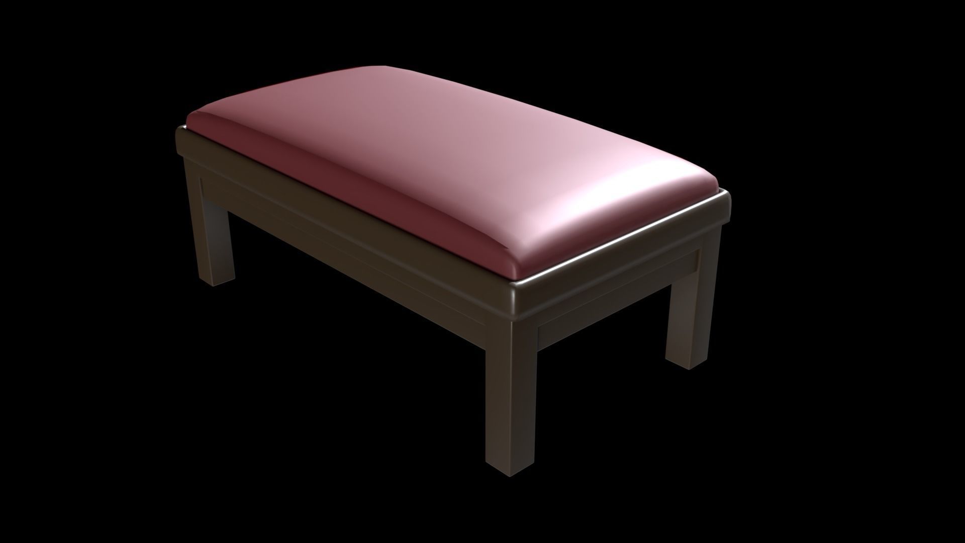 Church Piano Set Low-poly 3D model_6