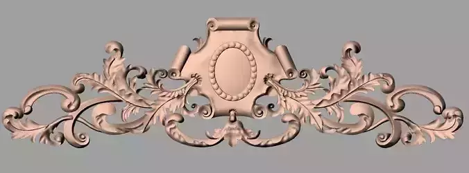 European style flower 3D relief STL Model for cnc engraving E082