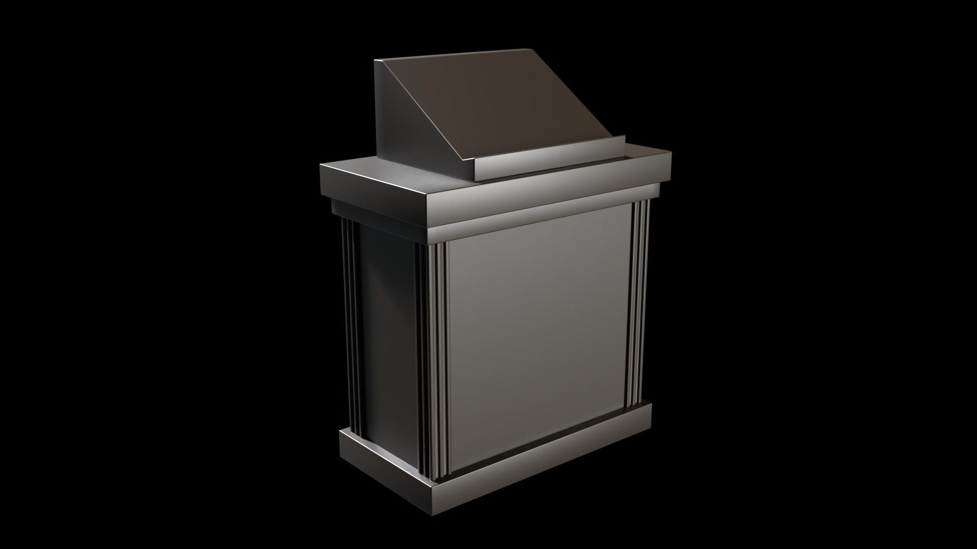 Church Podium V2 Low-poly 3D model_3
