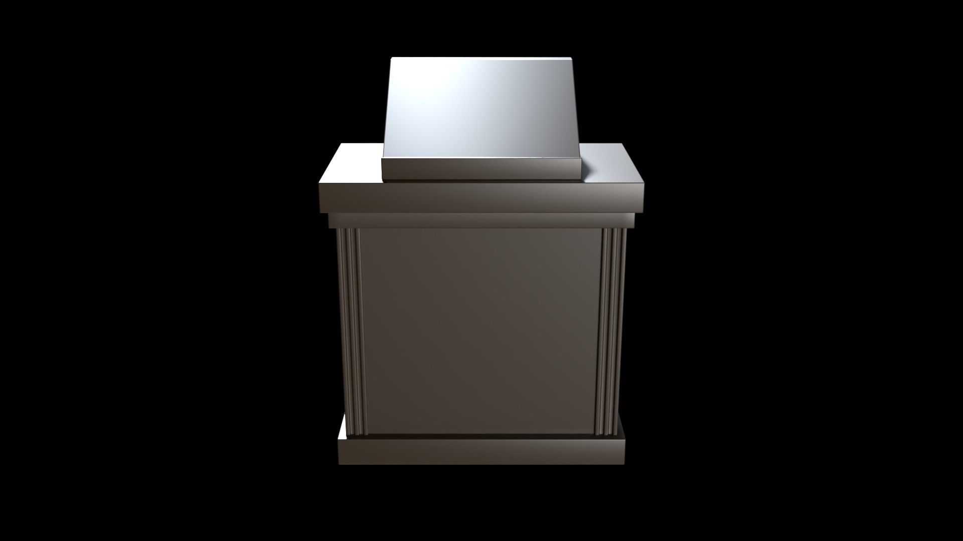 Church Podium V2 Low-poly 3D model_2