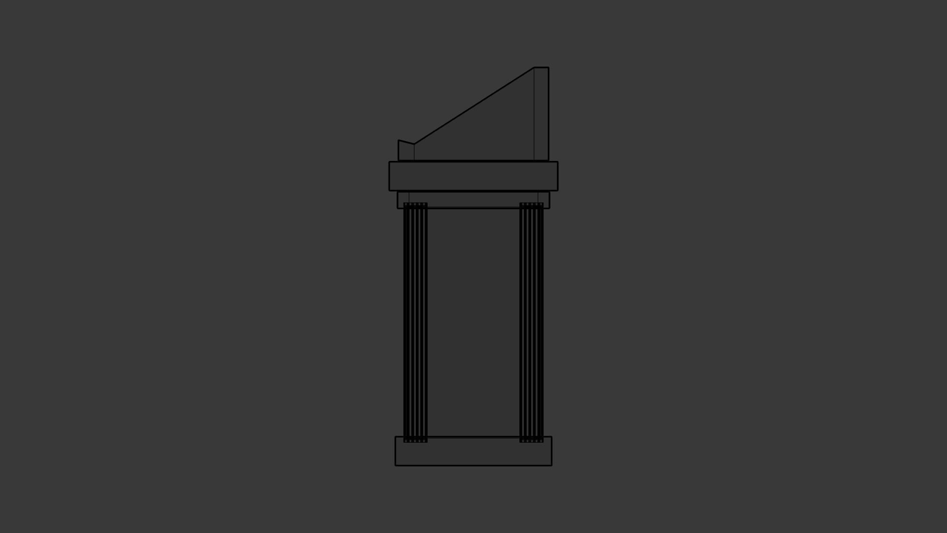Church Podium V2 Low-poly 3D model_6