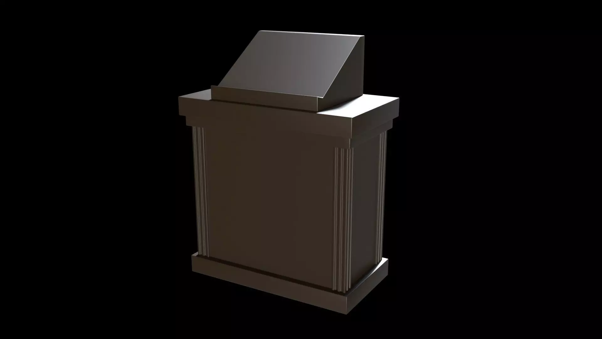 Church Podium V2 Low-poly 3D model_0