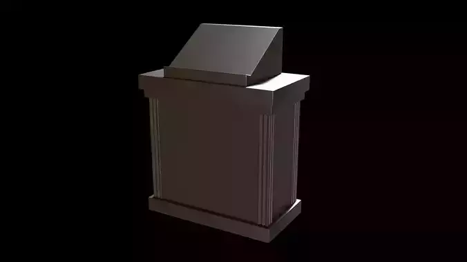 Church Podium V2 Low-poly 3D model