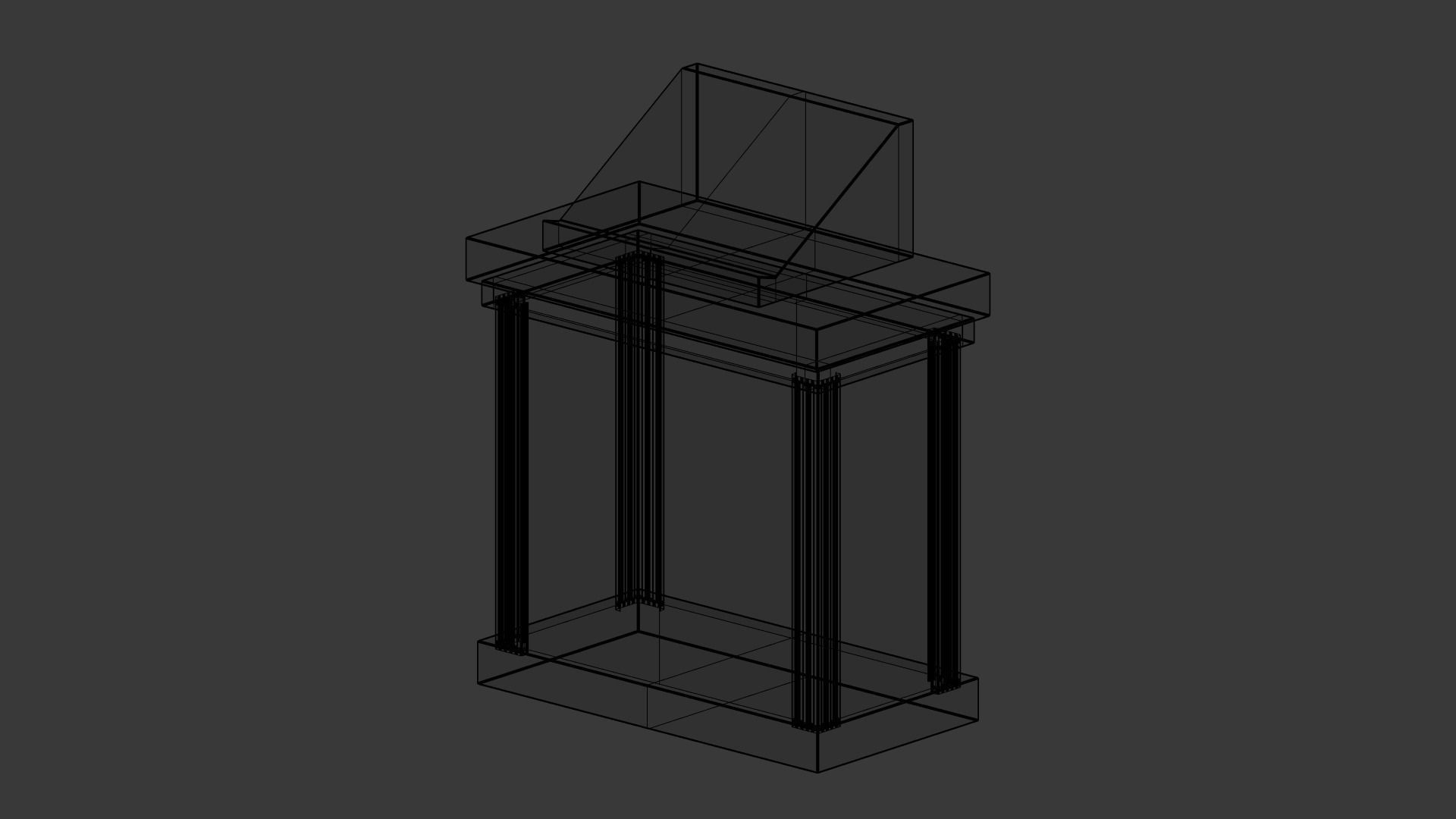 Church Podium V2 Low-poly 3D model_4