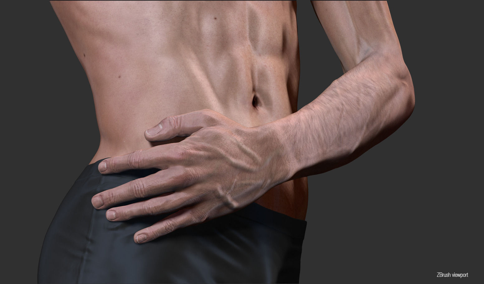 Hyper realistic Human Male Ballet Dancer Stretching 3D model_2