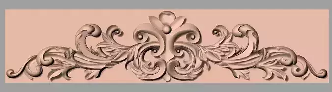 European style flower 3D relief STL Model for cnc engraving E083