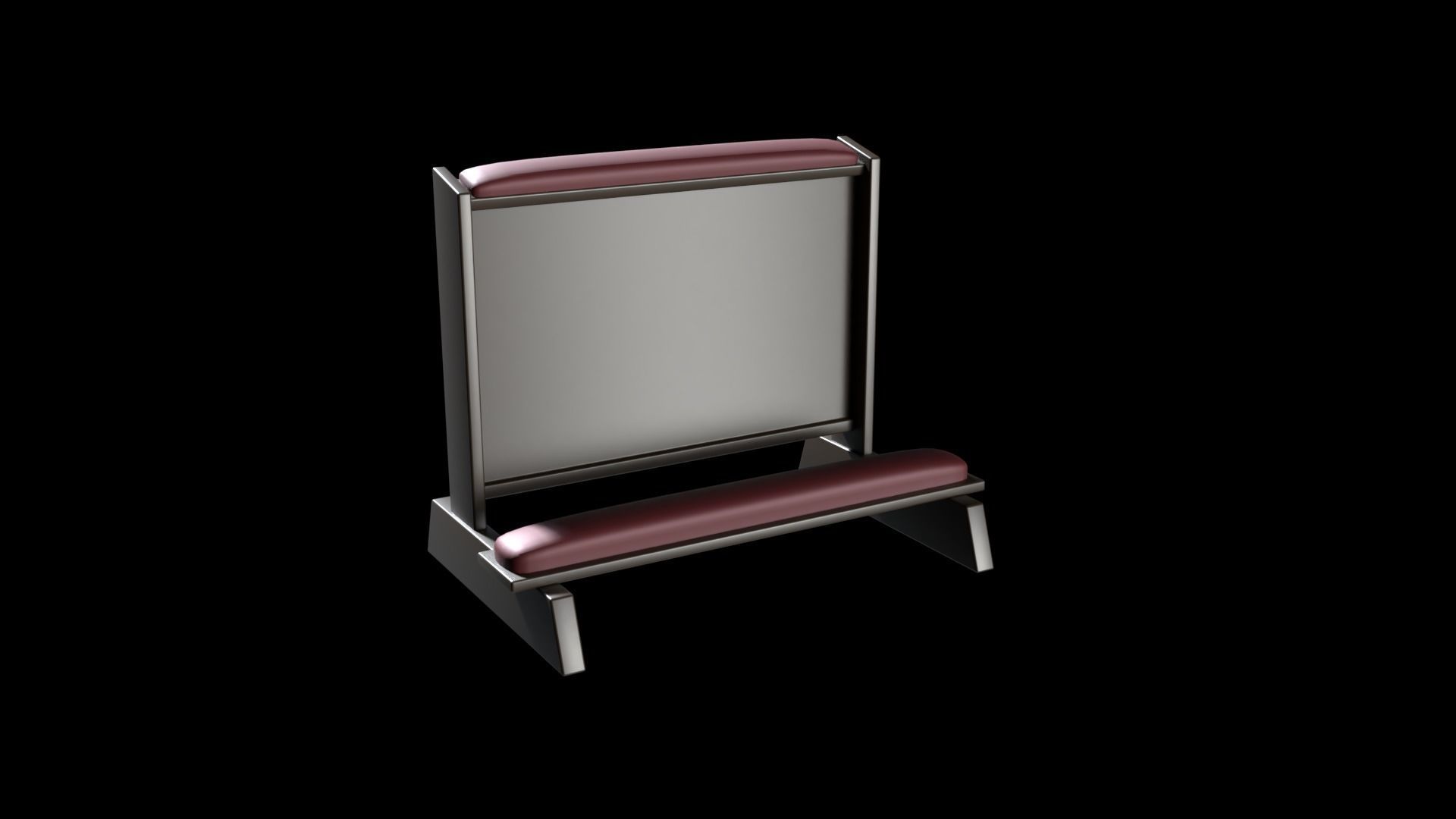 Church Prayer Bench V2 Low-poly 3D model_3