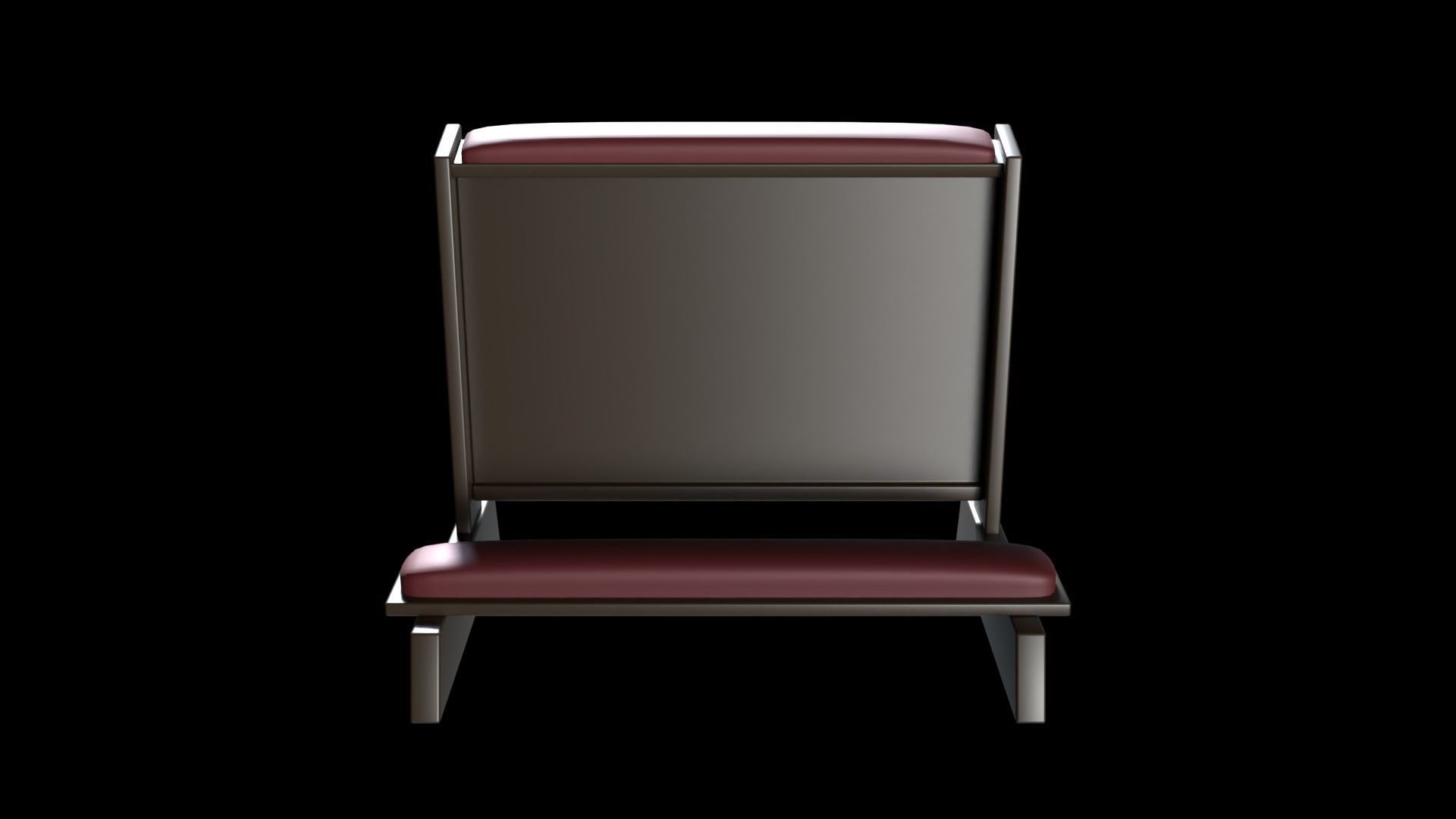 Church Prayer Bench V2 Low-poly 3D model_2