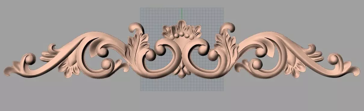 European style flower 3D relief STL Model for cnc engraving E085 3D model_0