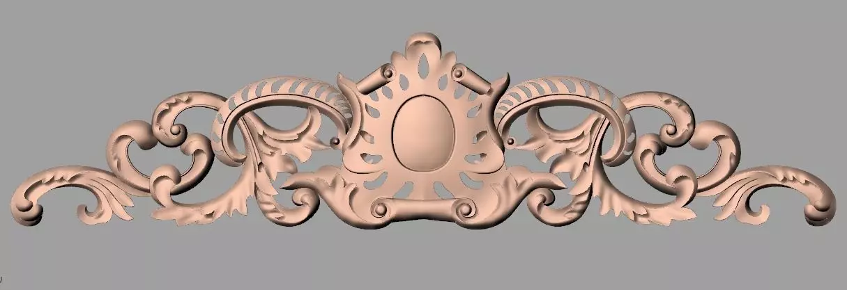 European style flower 3D relief STL Model for cnc engraving E086 3D model_0