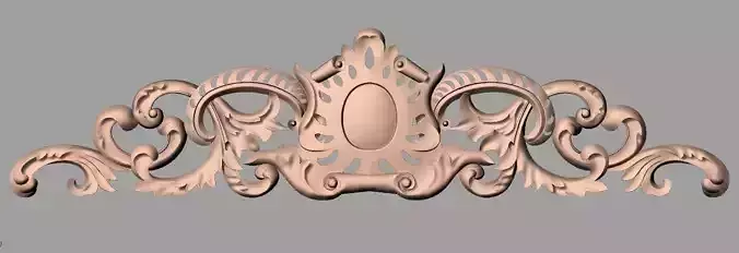 European style flower 3D relief STL Model for cnc engraving E086
