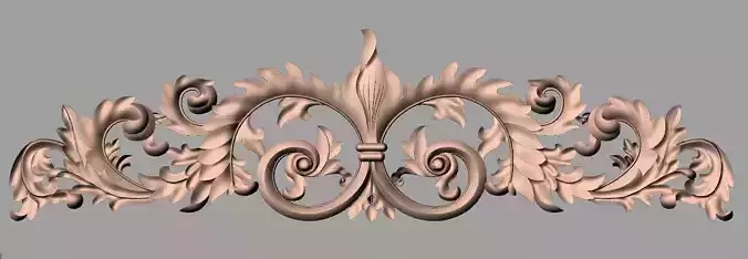 European style flower 3D relief STL Model for cnc engraving E087