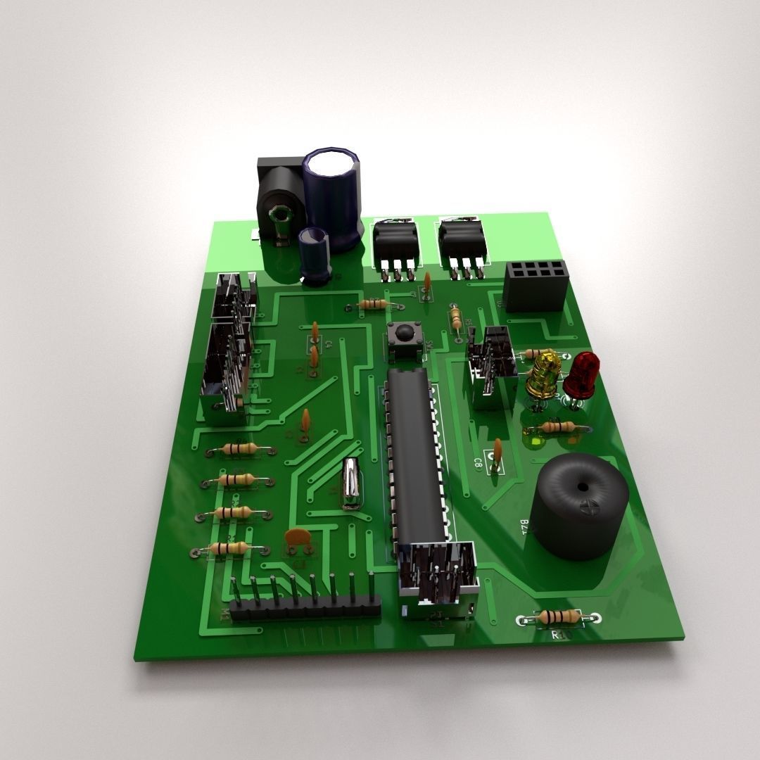 Circuit Board 3D model_1