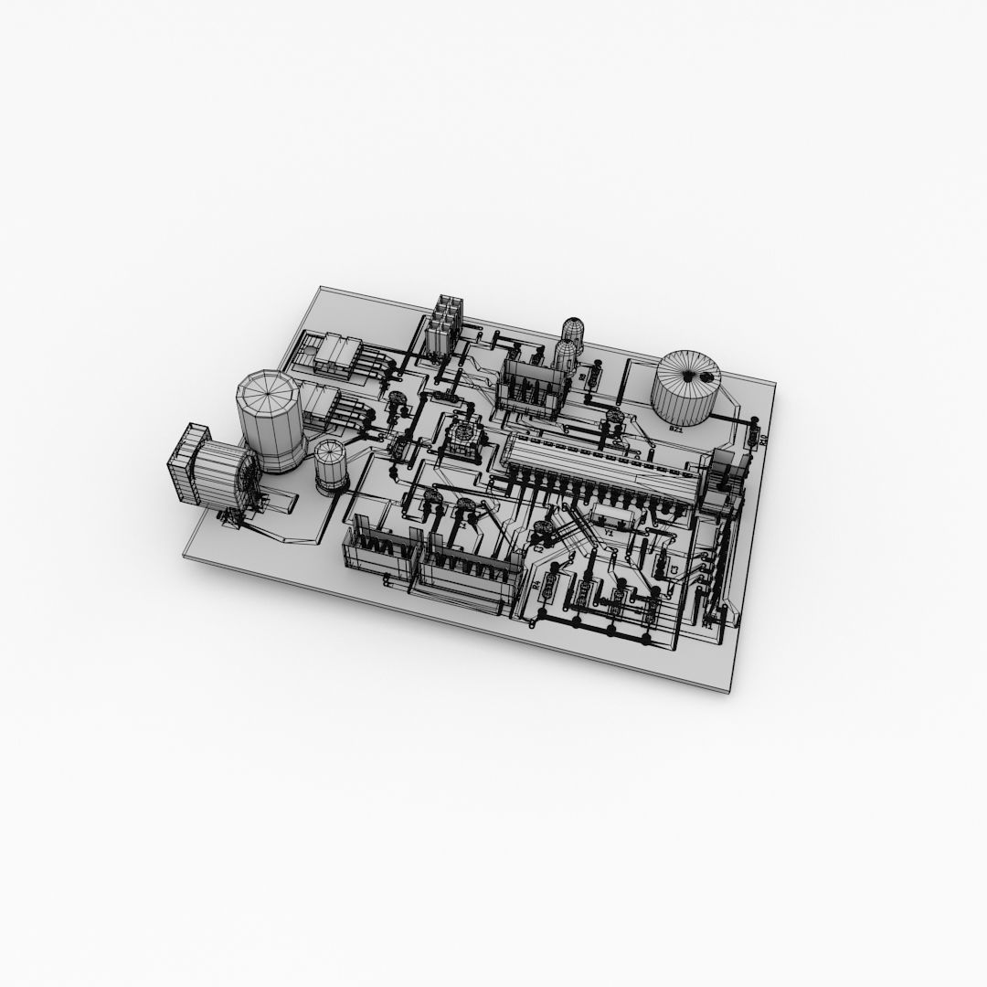 Circuit Board 3D model_4
