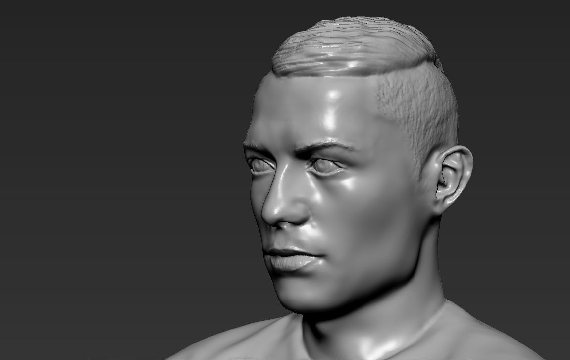 Cristiano Ronaldo with Throphies for 3D printing 3D print model_8