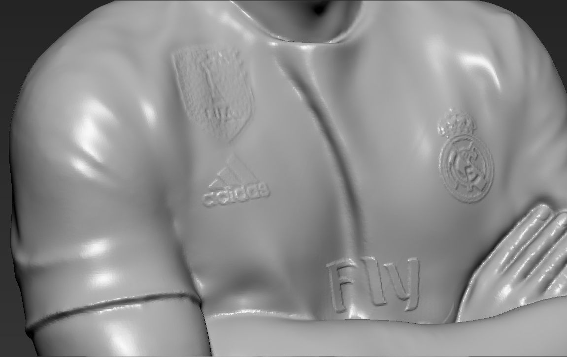 Cristiano Ronaldo with Throphies for 3D printing 3D print model_12