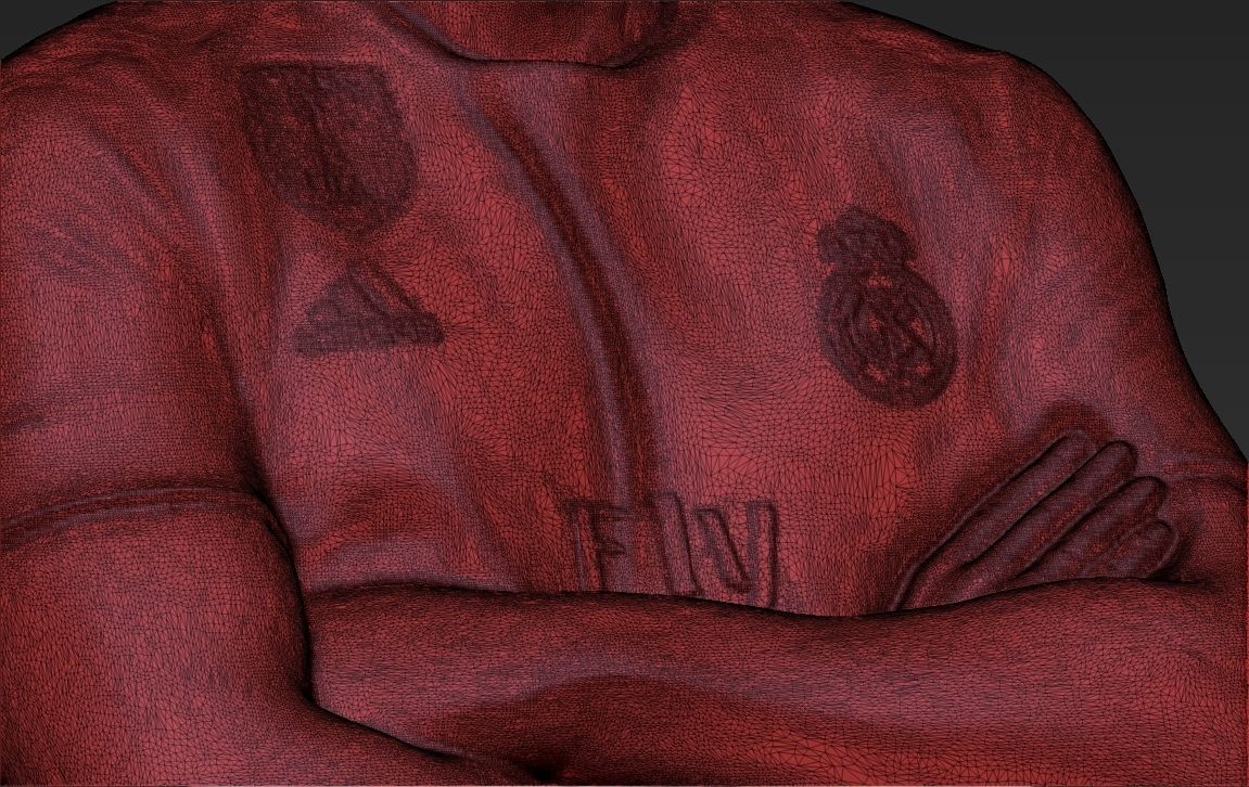 Cristiano Ronaldo with Throphies for 3D printing 3D print model_37