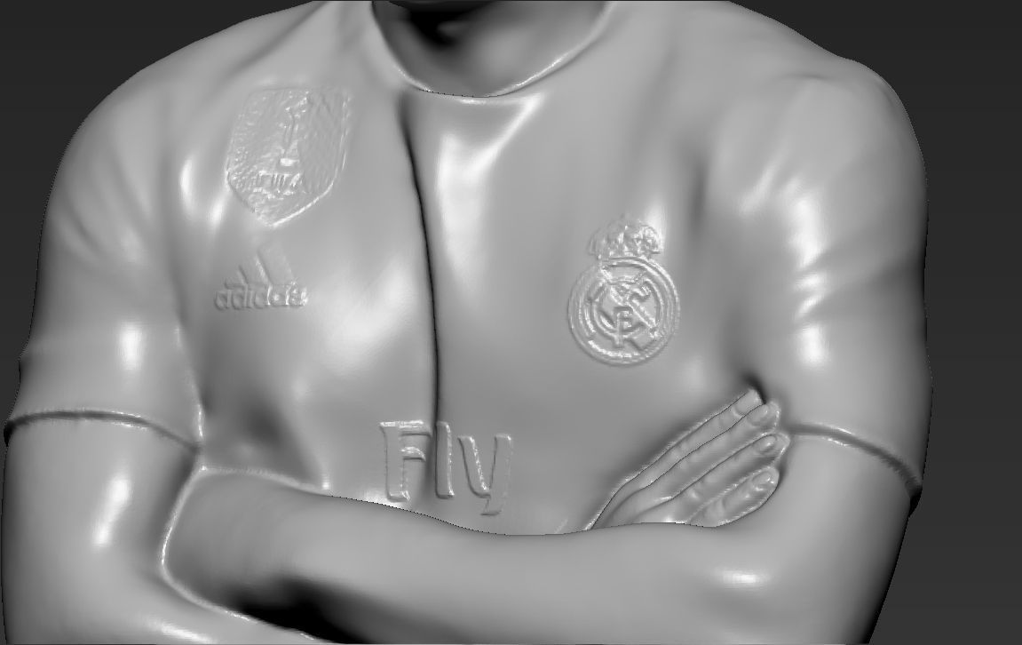 Cristiano Ronaldo with Throphies for 3D printing 3D print model_27